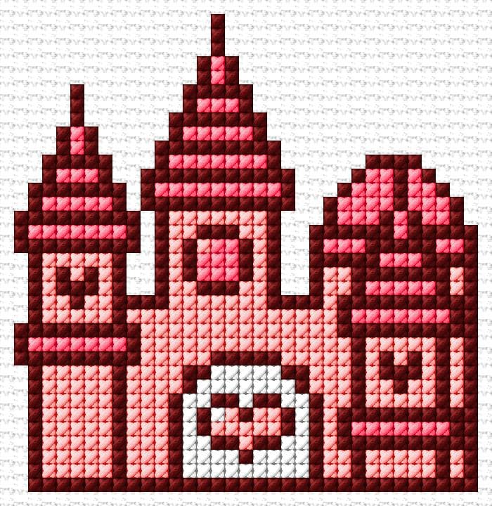 Fairy Castle free cross-stitch pattern