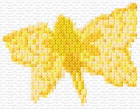 Small Yellow Fairy free cross-stitch pattern