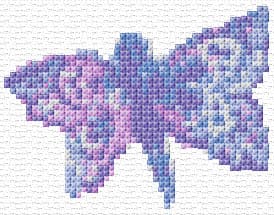 Small Purple Fairy free cross-stitch pattern