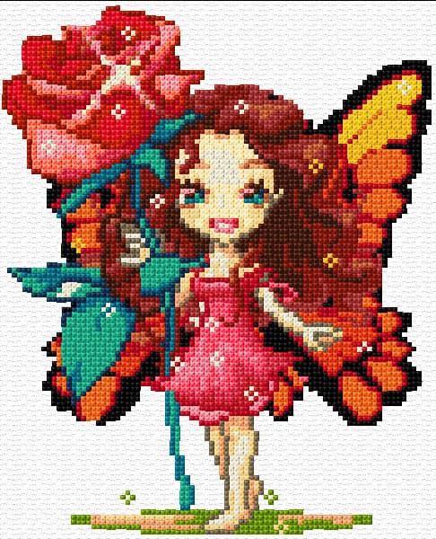 Fairy free cross-stitch pattern
