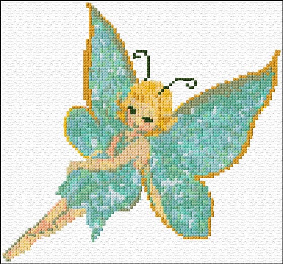 Small Fairy free cross-stitch pattern