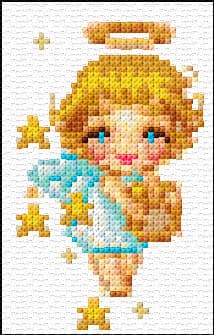 Cute Angel free cross-stitch pattern