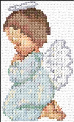 Angel free cross-stitch pattern
