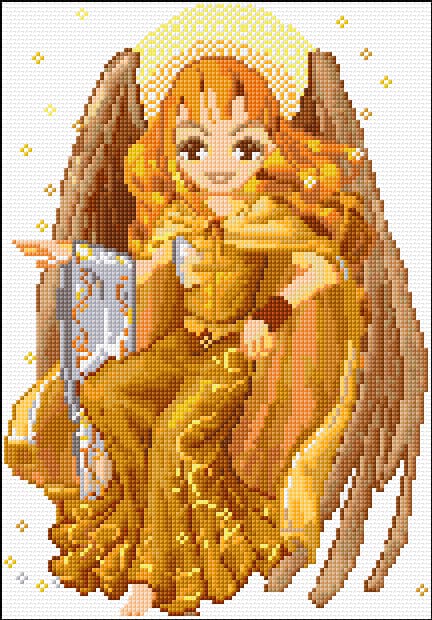 Angel free cross-stitch pattern