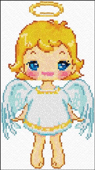 Angel free cross-stitch pattern
