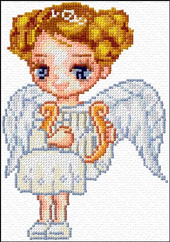 Angel free cross-stitch pattern