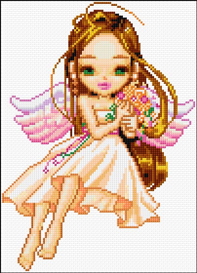 Angel free cross-stitch pattern