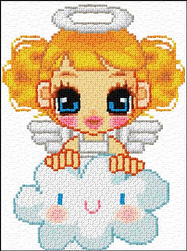 Angel free cross-stitch pattern