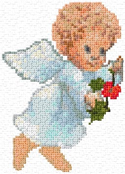 Christmas Angel free cross-stitch pattern