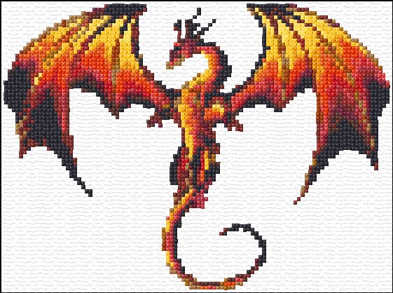 Dragon free cross-stitch pattern