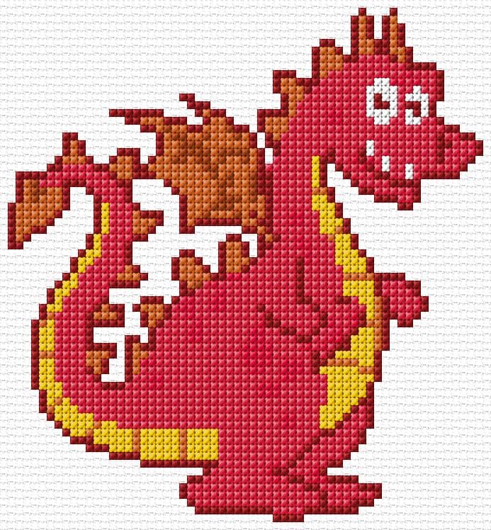 Dragon free cross-stitch pattern