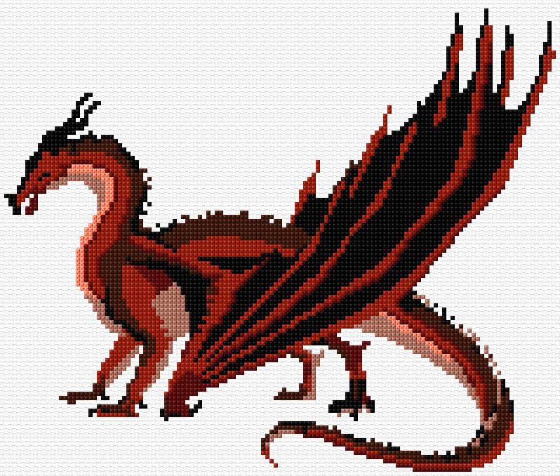 Dragon free cross-stitch pattern