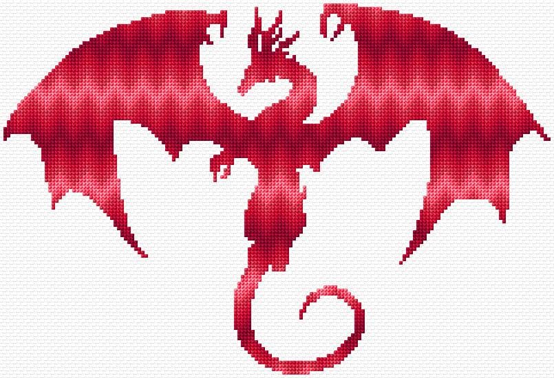 Dragon free cross-stitch pattern