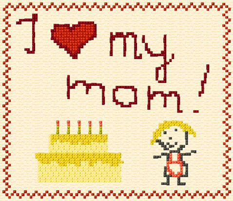 Mom Day 1 free cross-stitch pattern