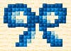 Blue Bow free cross-stitch pattern