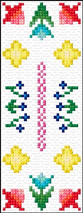 Floral free cross-stitch pattern