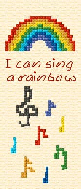 Rainbow free cross-stitch pattern