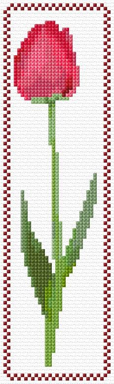Tulip free cross-stitch pattern