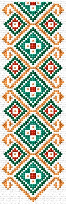 Bookmark free cross-stitch pattern