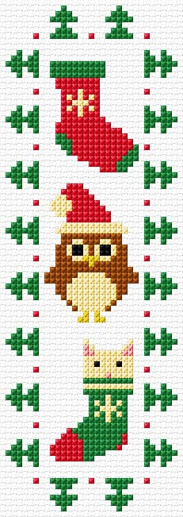 Bookmark free cross-stitch pattern