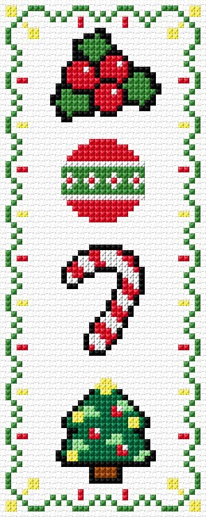 Bookmark free cross-stitch pattern