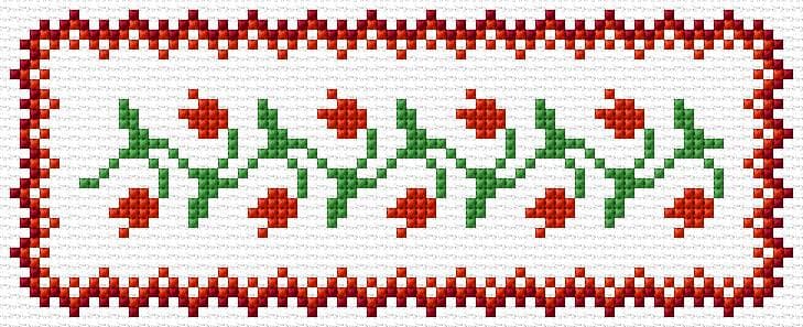 Flowers free cross-stitch pattern