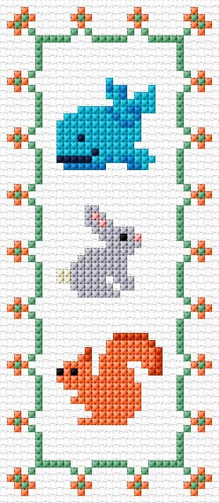 Bookmark free cross-stitch pattern