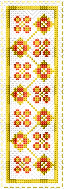 Bookmark free cross-stitch pattern