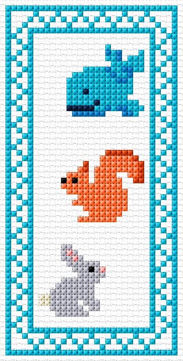 Bookmark free cross-stitch pattern