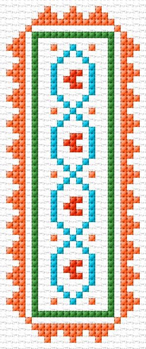 Bookmark free cross-stitch pattern