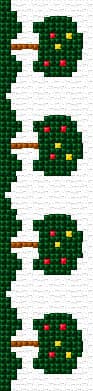 Trees Bookmark free cross-stitch pattern