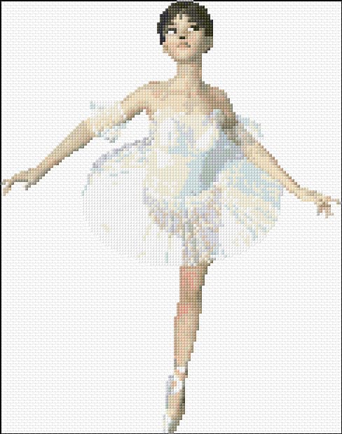 Ballerina free cross-stitch pattern