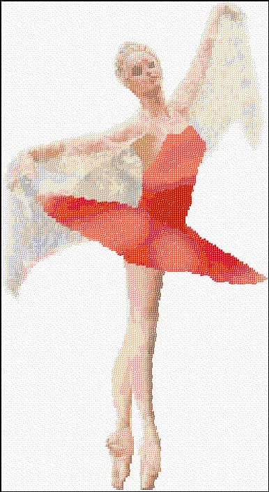Balerina free cross-stitch pattern