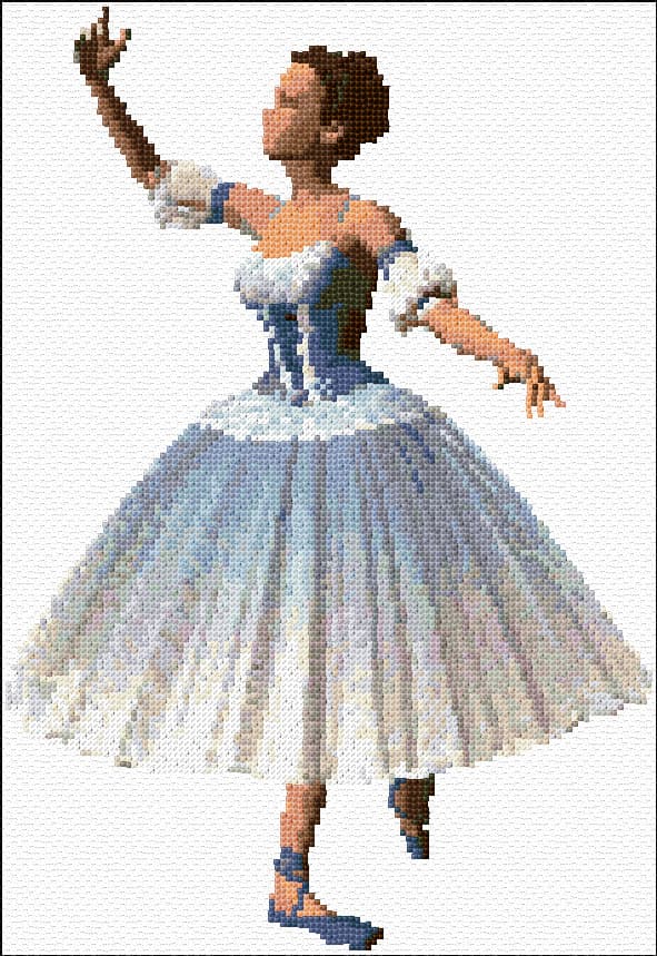 Ballerina free cross-stitch pattern