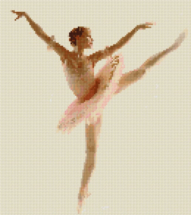 Ballerina free cross-stitch pattern