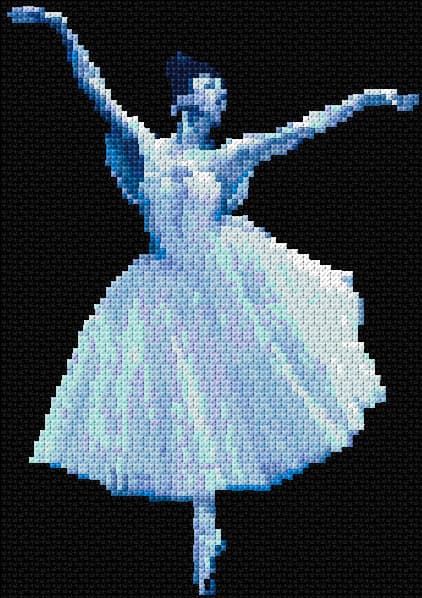Violet Ballerina free cross-stitch pattern