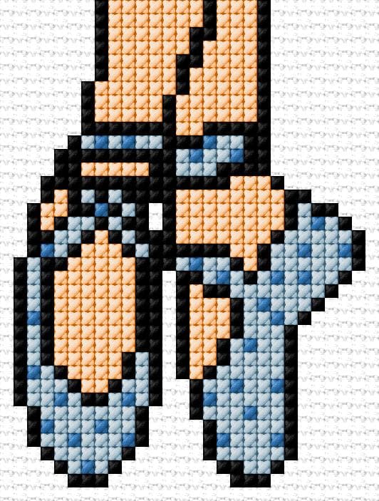 Ballet Slippers free cross-stitch pattern