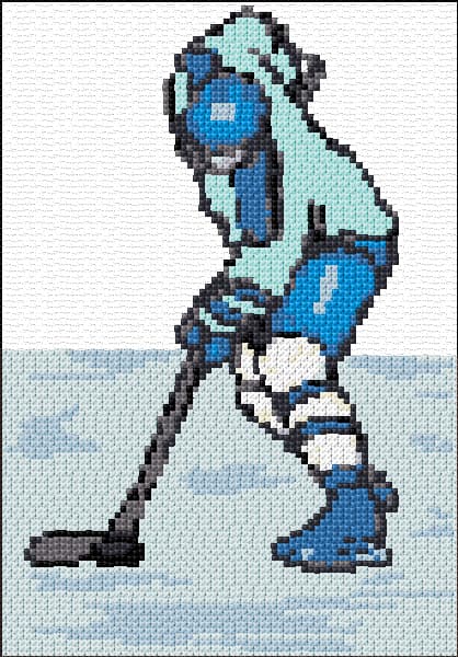 Ice Hockey free cross-stitch pattern
