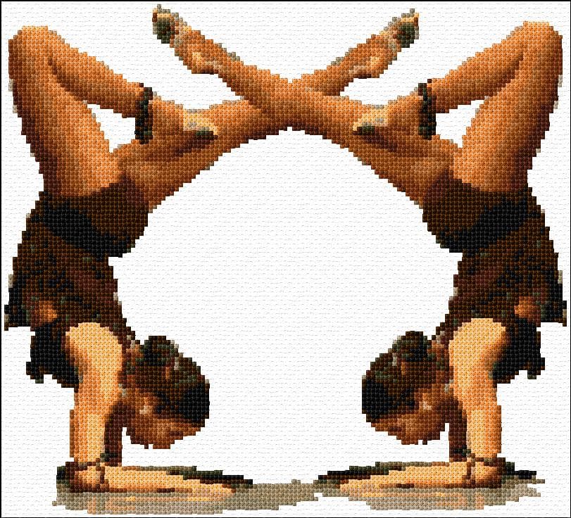 Gymnastics free cross-stitch pattern