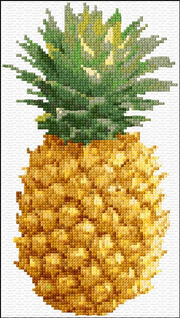 Pineapple free cross-stitch pattern