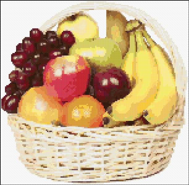 Fruit Basket free cross-stitch pattern