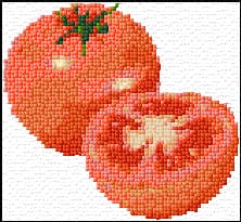 Tomatoes free cross-stitch pattern
