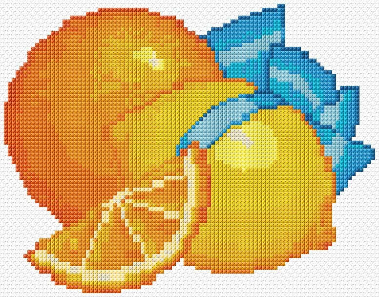 Lemons free cross-stitch pattern