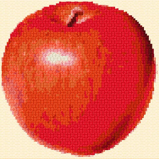 Red Apple free cross-stitch pattern