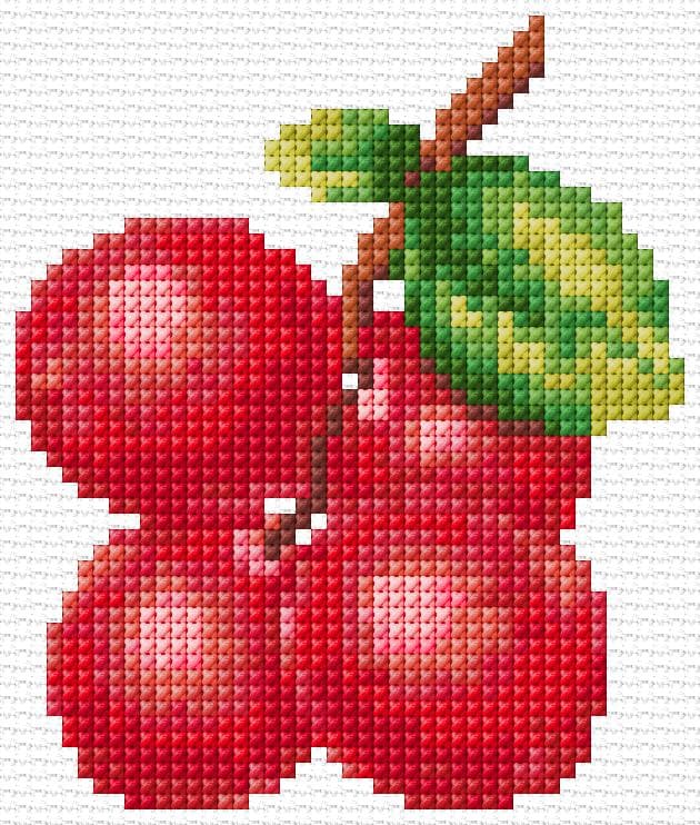 Berries free cross-stitch pattern