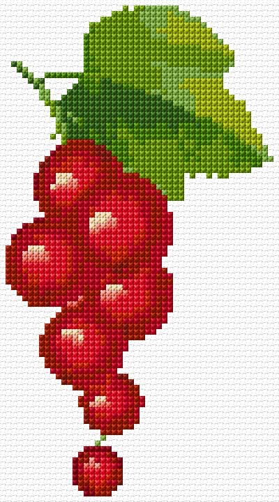 Berries free cross-stitch pattern