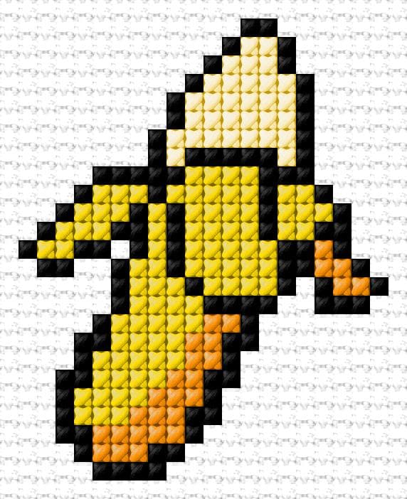 Banana free cross-stitch pattern