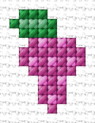 Grape free cross-stitch pattern