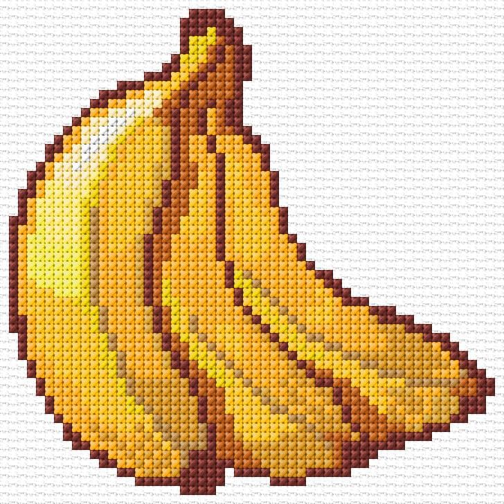 Bananas free cross-stitch pattern