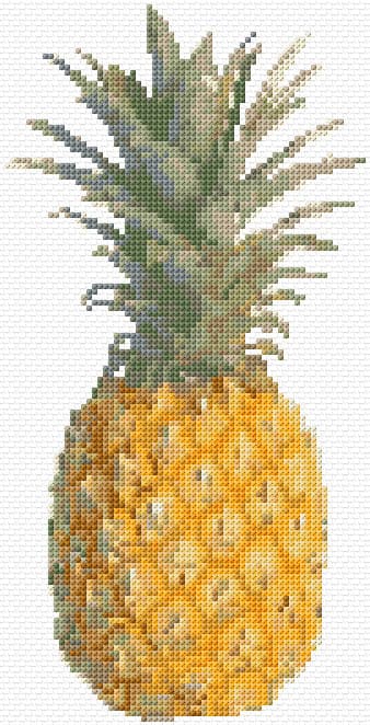 Pineapple free cross-stitch pattern